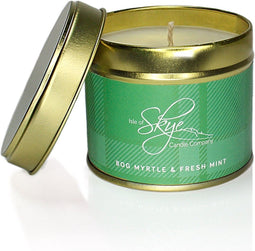 Bog Myrtle & Fresh Mint | Travel container | 100% natuurlijke soja was | >30 uur genieten en brandt helemaal op | Handgemaakt op Skye in Schotland