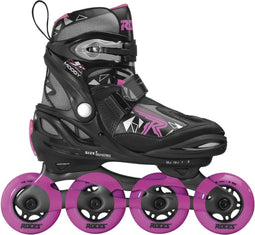 Roces - Inlineskates - Verstelbaar 30-35 - Zwart/grijs/paars