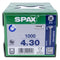 Spax Spaanplaatschroef Verzinkt PK 4.0 x 30 - 1000 stuks