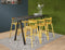 Bartafel Victory breed 160CM kleur frame Wit (RAL9010) kleur blad Havanna
