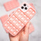 iMoshion Hoesje Geschikt voor iPhone Xs / X Hoesje Siliconen - iMoshion Pop It Fidget Toy - Pop It hoesje - roze