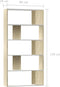 vidaXL - Boekenkast/kamerscherm - 80x24x159 - cm - wit - en - sonoma - eikenkleurig
