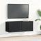 vidaXL - TV - Wandkasten - (Set - van - 2) - - - Zwart - eiken, - 80x30x30 - cm, - Gemaakt - van - bewerkt - hout