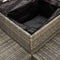 vidaXL - Tuinbank - met - tafel - en - kussens - L-vormig - poly - rattan - grijs