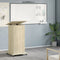 vidaXL - Lessenaar - met - wielen - en - lade - 55x55x107 - cm - hout - sonoma - eiken