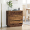 vidaXL - Nachtkastje - met - LED - in - Oude - Hout - 71x34,5x75 - cm