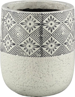 PTMD Rudy wit keramiek pot hoog maat in cm: 24 x 24 x 28