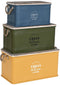 Kofferset Home ESPRIT Metaal Sparrenhout 68 x 36 x 33 cm (3 Stuks)