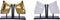 Bokstöd DKD Home Decor 30,5 x 10 x 22 cm Gezicht Hars Modern (2 Stuks)