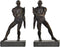 Bokstöd DKD Home Decor Koper Hars Mannen (14 x 8,4 x 25 cm)