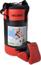 Bokszak met handschoenen PVC leer rood/zwart