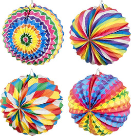 Boland - 12 Papieren ballonlampionnen Fantasie Multi - Verjaardag, Kinderfeestje, Sint Maarten