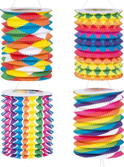 Boland - 12 Papieren treklampionnen Fantasie (16 cm) Multi - Verjaardag, Kinderfeestje, Sint Maarten