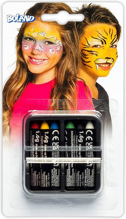 Boland - 6 Schminkstiftjes - - Schminkstiften - Carnaval, Themafeest, Halloween, Kinderfeestje -