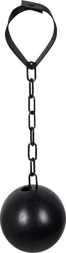 Boland - Bal met ketting (30 cm) - Kinderen en volwassenen - Unisex - Boef - Halloween en Horror- Middeleeuwen- Politie en Boeven