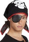 Boland - Bandana Piraat Thomas met ooglapje Zwart - Één maat - Kinderen en volwassenen - Unisex - Piraten