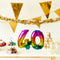 Boland - Folieballon '1' regenboog (36 cm) 1 - Multi - Cijfer ballon