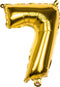Boland - Folieballon '7' goud (36 cm) 7 - Goud - Cijfer ballon