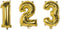 Boland - Folieballon '9' goud (36 cm) 9 - Goud - Cijfer ballon
