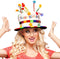 Boland - Hoed Rainbow cake 'Happy Birthday' - 58 - Volwassenen - Unisex -