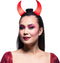 Boland - LED-Diadeem Duivelhoorntjes - Één maat - Kinderen en volwassenen - Unisex - Halloween accessoire - Horror - Rode Duivels - Begie