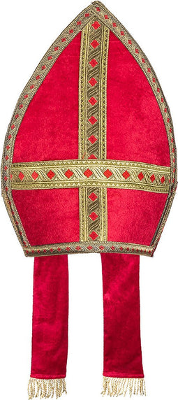 Boland - Mijter Sinterklaas - Één maat - Volwassenen - Mannen - Sint & Piet - Pakjesavond - Intocht