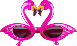Boland - Partybril Flamingo Roze - Volwassenen - Dieren - Hawaii - Tropisch - Zomer