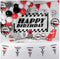 Boland - Polyester vlag Racing 'Happy Birthday' - Sport - Autosport - Racewagen - Autorace - Finish vlag - Verjaardag