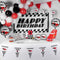 Boland - Polyester vlag Racing 'Happy Birthday' - Sport - Autosport - Racewagen - Autorace - Finish vlag - Verjaardag