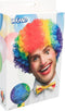 Boland - Pruik Clown Curly veelkleurig Multi - Afro - Kort - Unisex - Clown - Clown - Circus