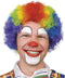 Boland - Pruik Clown Curly veelkleurig Multi - Afro - Kort - Unisex - Clown - Clown - Circus