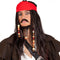 Boland - Pruik Tobias Bruin - Steil - Lang - Mannen - Piraat - Piraten-