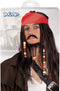 Boland - Pruik Tobias Bruin - Steil - Lang - Mannen - Piraat - Piraten-