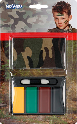 Boland - Schminkset Soldaatje - - Schminkset - Carnaval, Themafeest, Halloween, Kinderfeestje - Militairen en Leger