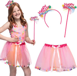 Boland - Set Fee 'Happy Birthday' Roze - Kinderen - Vrouwen - Fee - Verjaardag