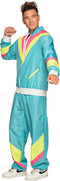Boland - Trainingspak Retro dude neonblauw (L) - Volwassenen - - 80's & 90's - Disco