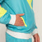 Boland - Trainingspak Retro dude neonblauw (L) - Volwassenen - - 80's & 90's - Disco
