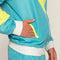 Boland - Trainingspak Retro dude neonblauw (M) - Volwassenen - - 80's & 90's - Disco