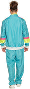 Boland - Trainingspak Retro dude neonblauw (M) - Volwassenen - - 80's & 90's - Disco