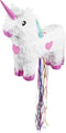 Boland - Trekpiñata Eenhoorn wit (L) L - Verjaardag, Kinderfeestje, Themafeest - Unicorn