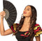 Boland - Waaier Granada zwart Zwart - Volwassenen - Vrouwen - Charleston - Carnaval accessoire - Themafeest - Spaanse waaier