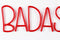 Bold Monkey Badass wandlamp LED neon - Rood
