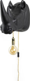 Bold Monkey Mind Your Own Rhino wandlamp goud