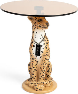Bold Monkey Proudly Crowned Panther bijzettafel spotted - Beige