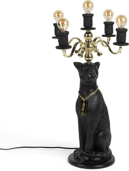Bold Monkey Proudly Crowned Panther vloerlamp zwart