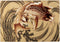 Bold Monkey The Legend Of Koi 'vloerkleed 160x230 beige/oranje rood