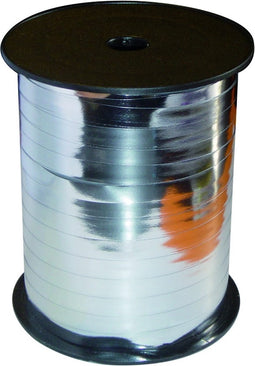 Bolduc metallic zilvertouw, 250m 10mm, Metallicband silber Pattberg Präsent Mexico