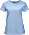 Jack Wolfskin Nata River - Outdoorblouse Korte Mouw - Tencel en Biologische Katoen - Ice Blue Stripes - Maat S
