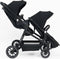Bolente 2Born Tweelingwagen - Duowagen - Duo Buggy - Klein Opvouwbaar - Plooibuggy - Inclusief Regenhoes - Verschillend te Combineren - Kleur Zwart