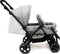 Bolente Serra Tweeling Kinderwagen | Duowagen | Duo Buggy| Klein Opvouwbaar | Plooibuggy | Inclusief Regenhoes | Kleur Grijs
